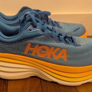 Hoka One One Bondi 8 Mens Running Shoes Blue And Orange New Size 9.5D  112320